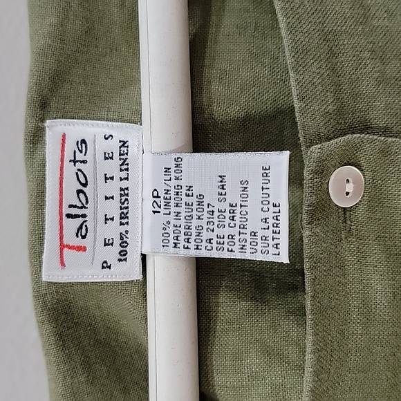 Talbots 100% Linen Size 12 Petite - Picture 2 of 3